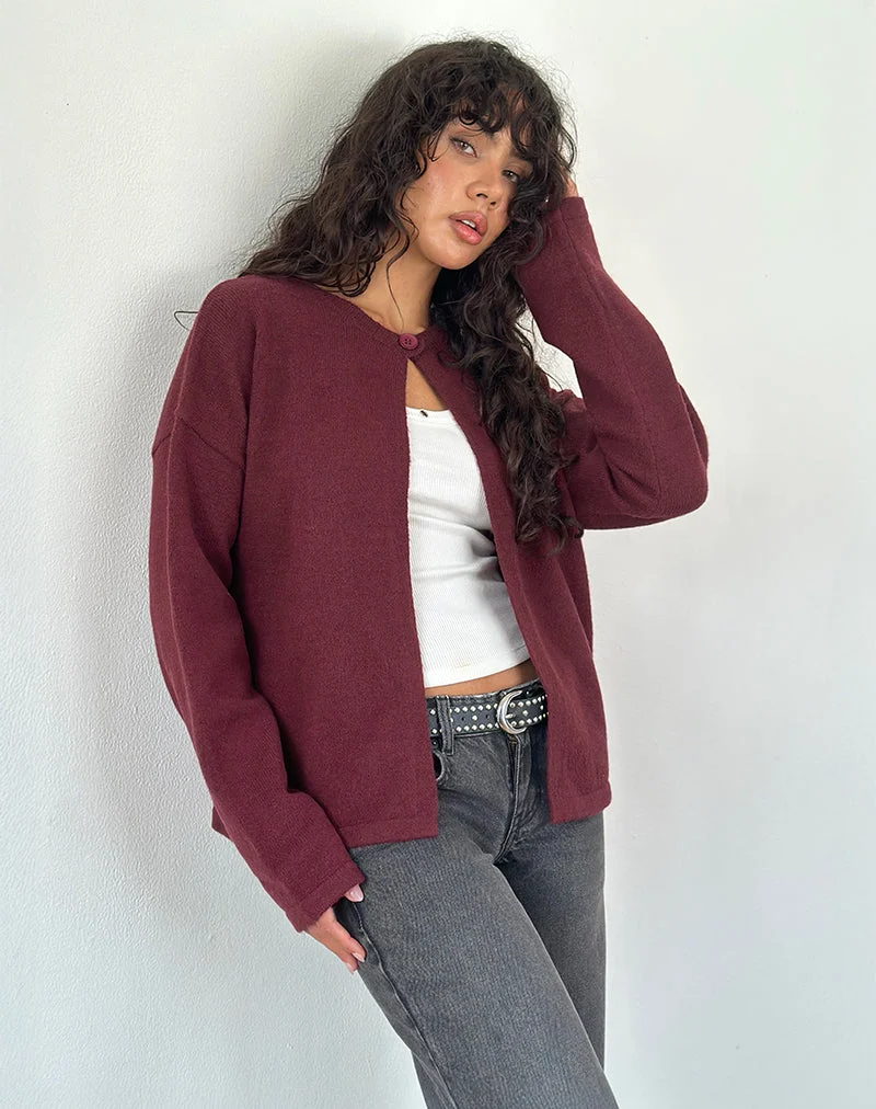 Cardigan Maureen en vin