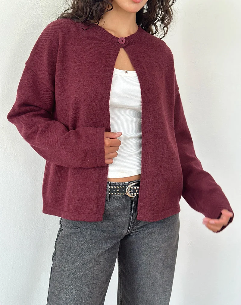 Cardigan Maureen en vin