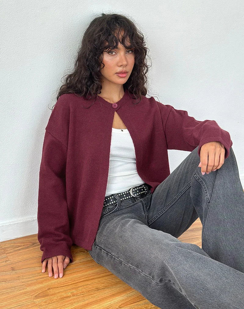 Cardigan Maureen en vin