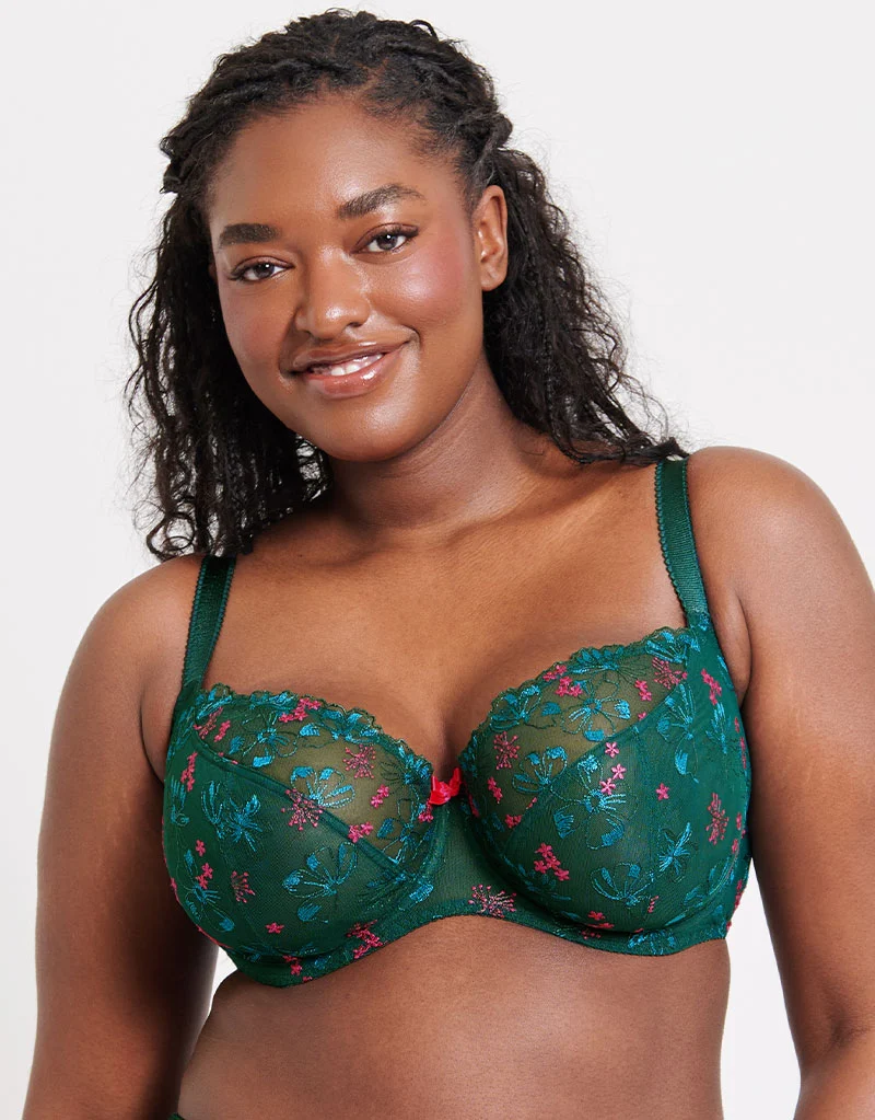 Flirtelle Rosie Balcony Bra Emerald