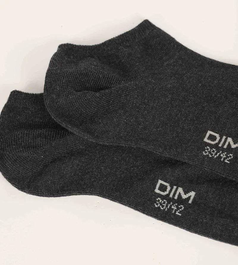 Lot de 3 paires de chaussettes courtes homme Noir Dim Coton