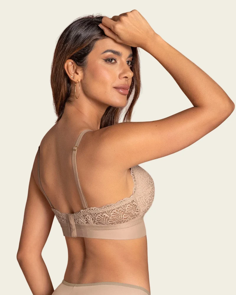 Soutien-gorge à armatures uni en dentelle