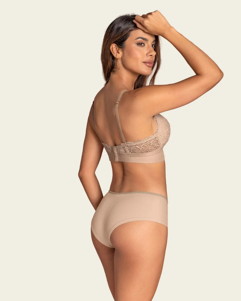 Soutien-gorge à armatures uni en dentelle