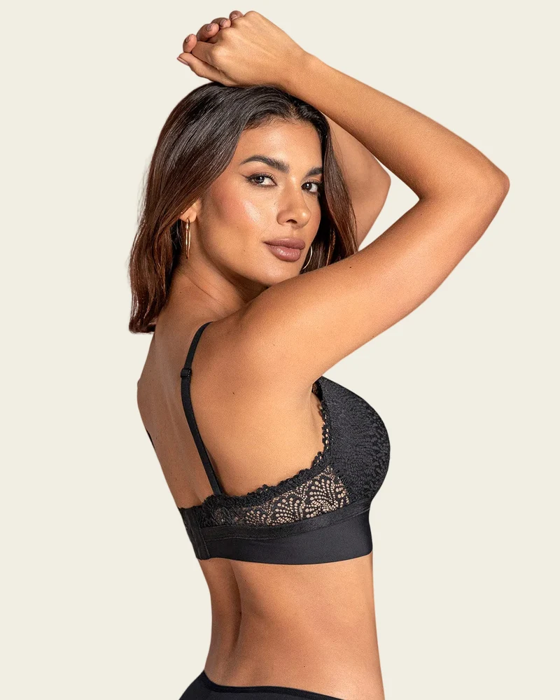 Soutien-gorge à armatures uni en dentelle