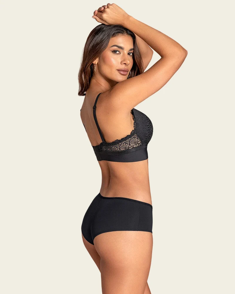 Soutien-gorge à armatures uni en dentelle