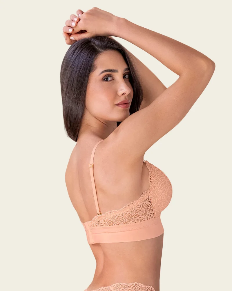 Soutien-gorge à armatures uni en dentelle