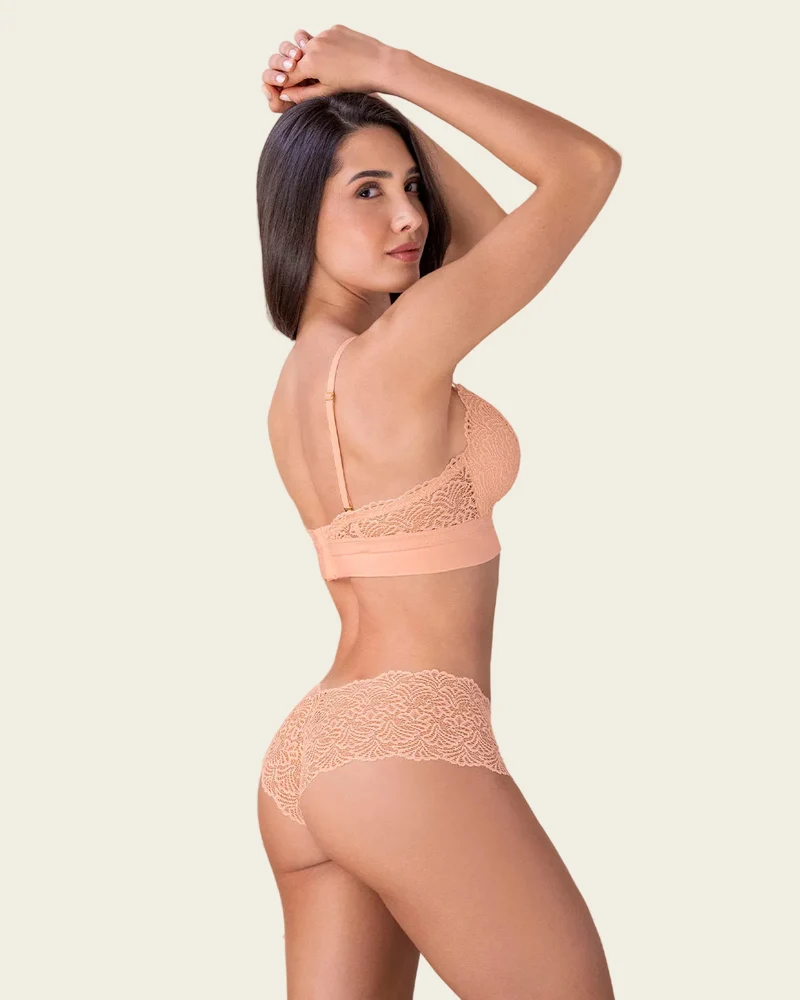 Soutien-gorge à armatures uni en dentelle