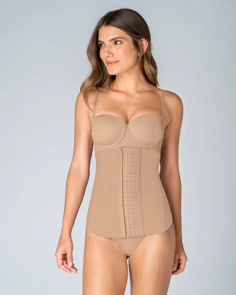 Ceinture abdominale avec baleines latérales flexibles