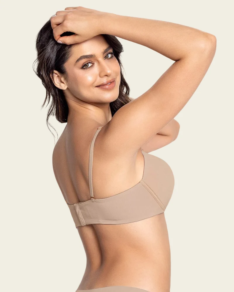 Bustier convertible en dentelle à demi-bonnets