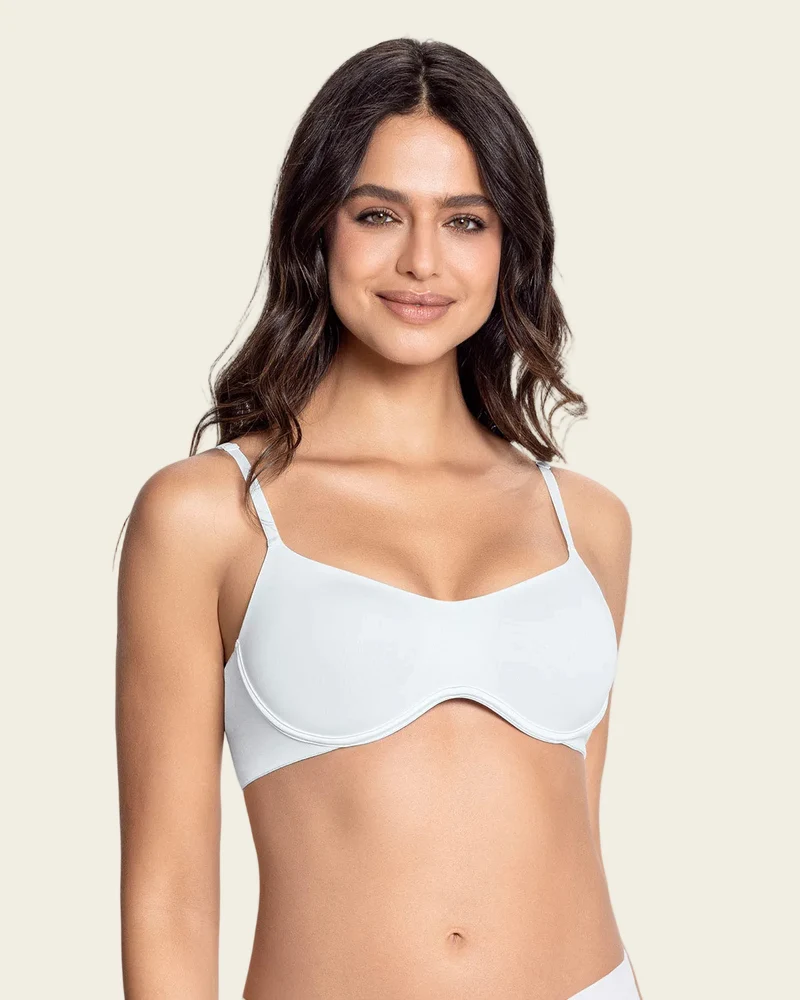 Bustier convertible en dentelle à demi-bonnets