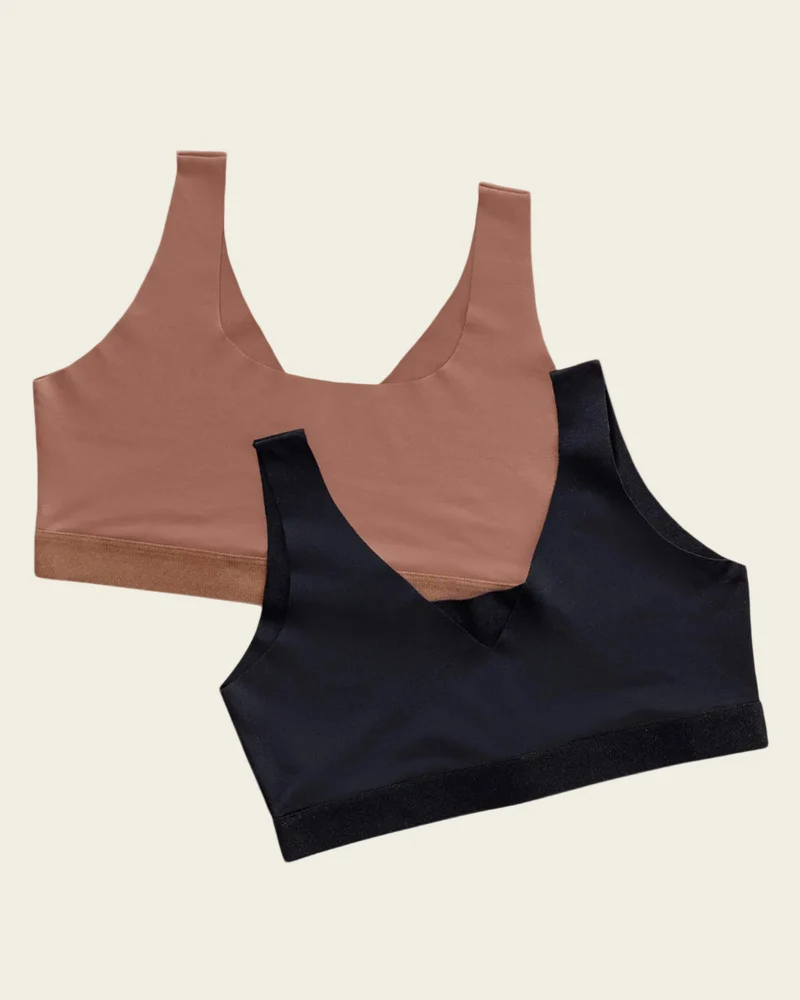 Pack de 2 hauts invisibles à double décolleté