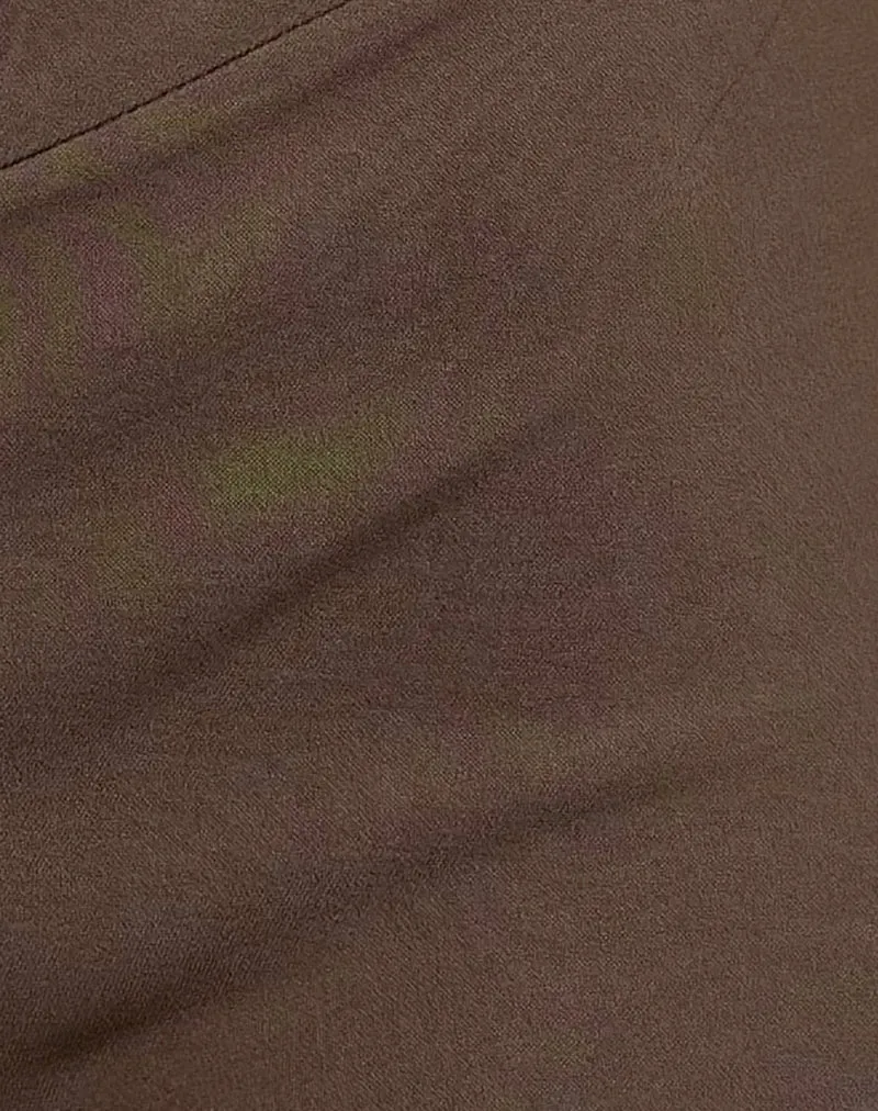 Short à clous Jarelia en brun tailleur
