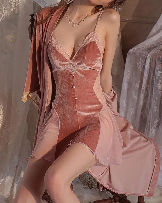 Nuisette Transparente En Velours - Odélia