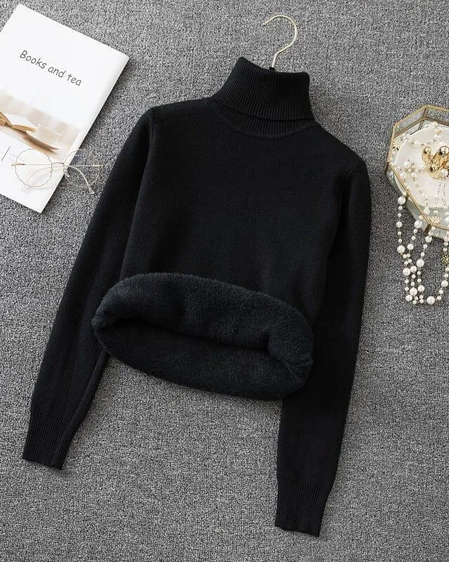 Pull Fourré Col Roulé Chaud - Frida