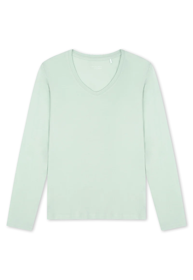 Shirt V-Ausschnitt Mint - Mix+Relax