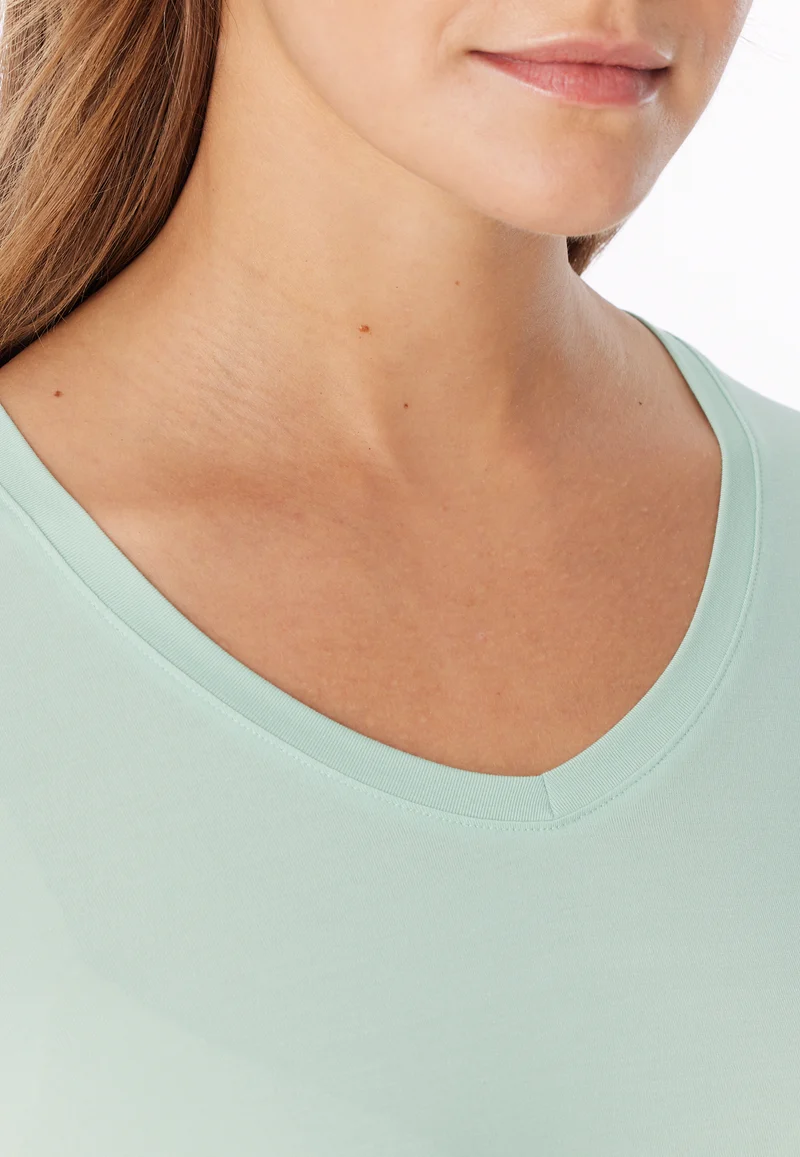 Shirt V-Ausschnitt Mint - Mix+Relax