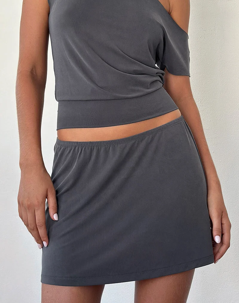 Minijupe Nidya, gris foncé