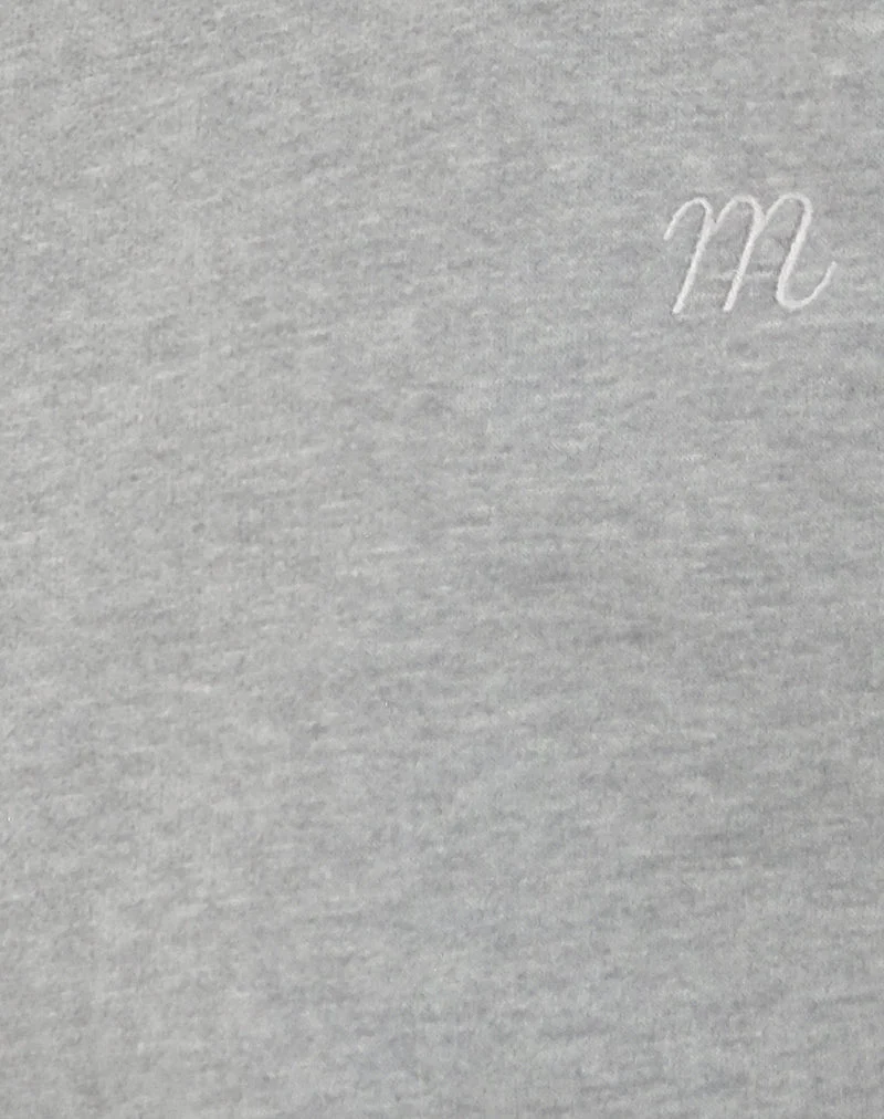 Sweatshirt Tedasa Crew en gris marron avec emblème M