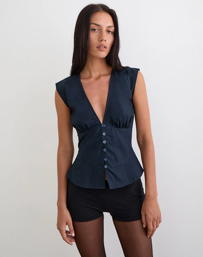 Blouse Devlon bleu marine foncé