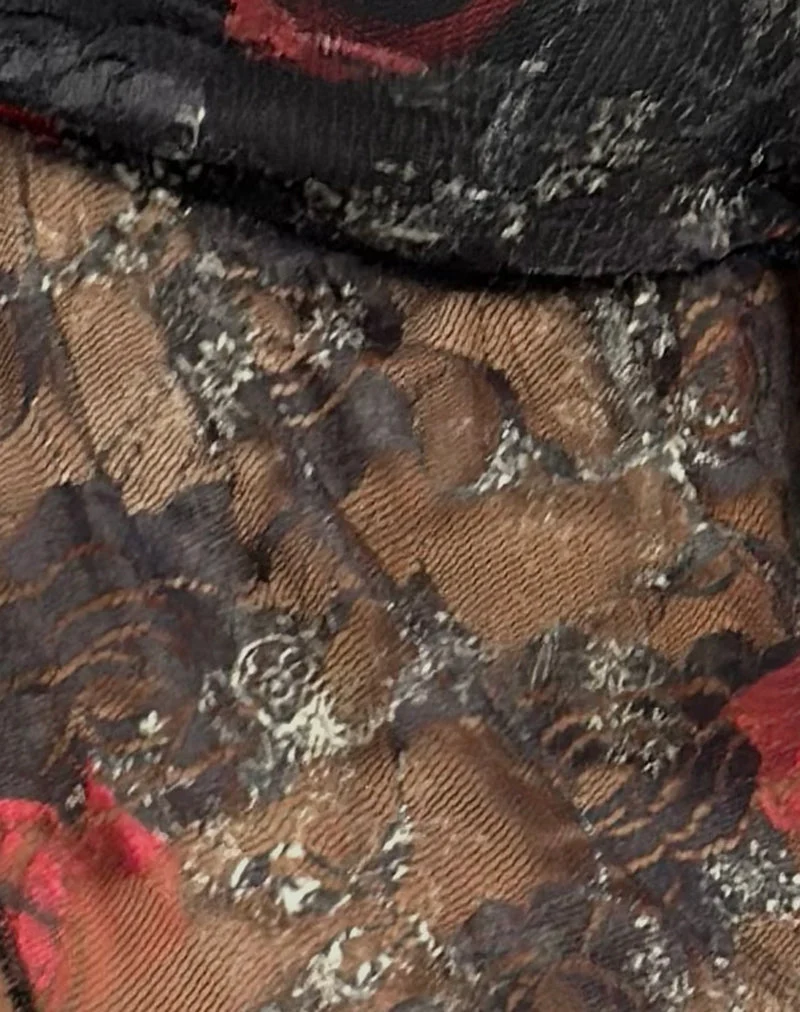 Nukara Butterfly Top in Lace Midnight Bloom (Top papillon en dentelle)