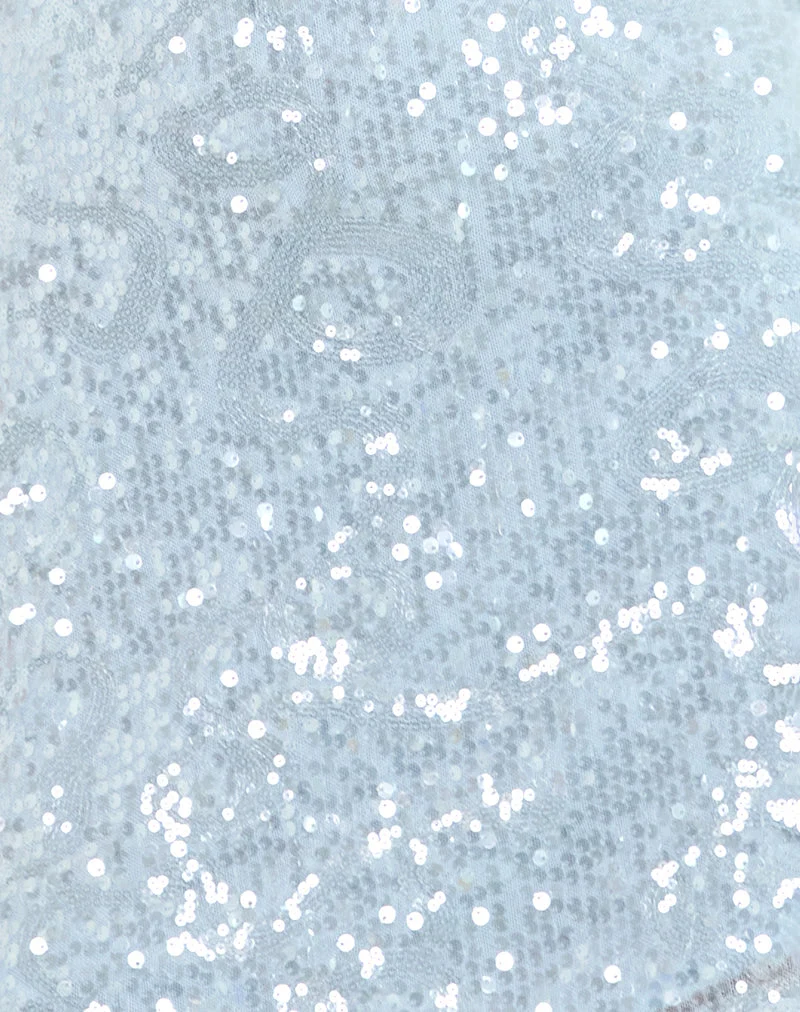 Mini robe Taruri en bleu pailleté