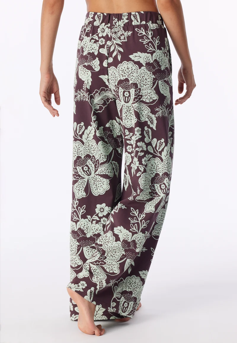 Hose Bordeaux/Mint gemustert - Mix+Relax