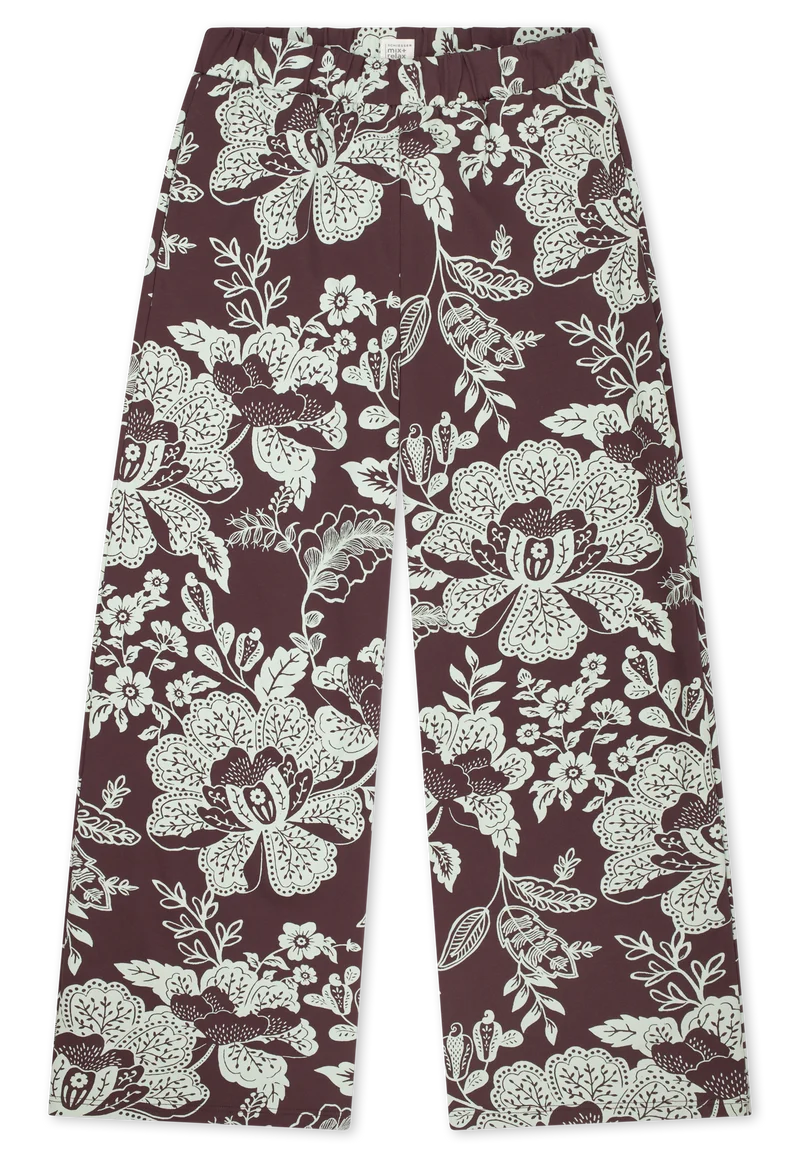 Hose Bordeaux/Mint gemustert - Mix+Relax