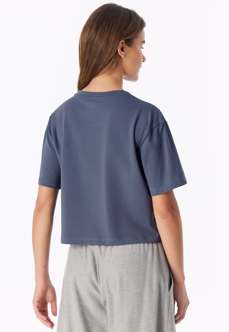 T-Shirt cropped Blau - Mix+Relax