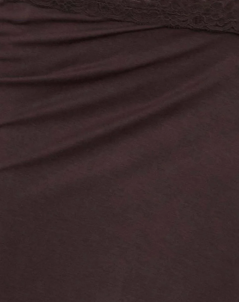 Jupe midi Laudine, chocolat amer