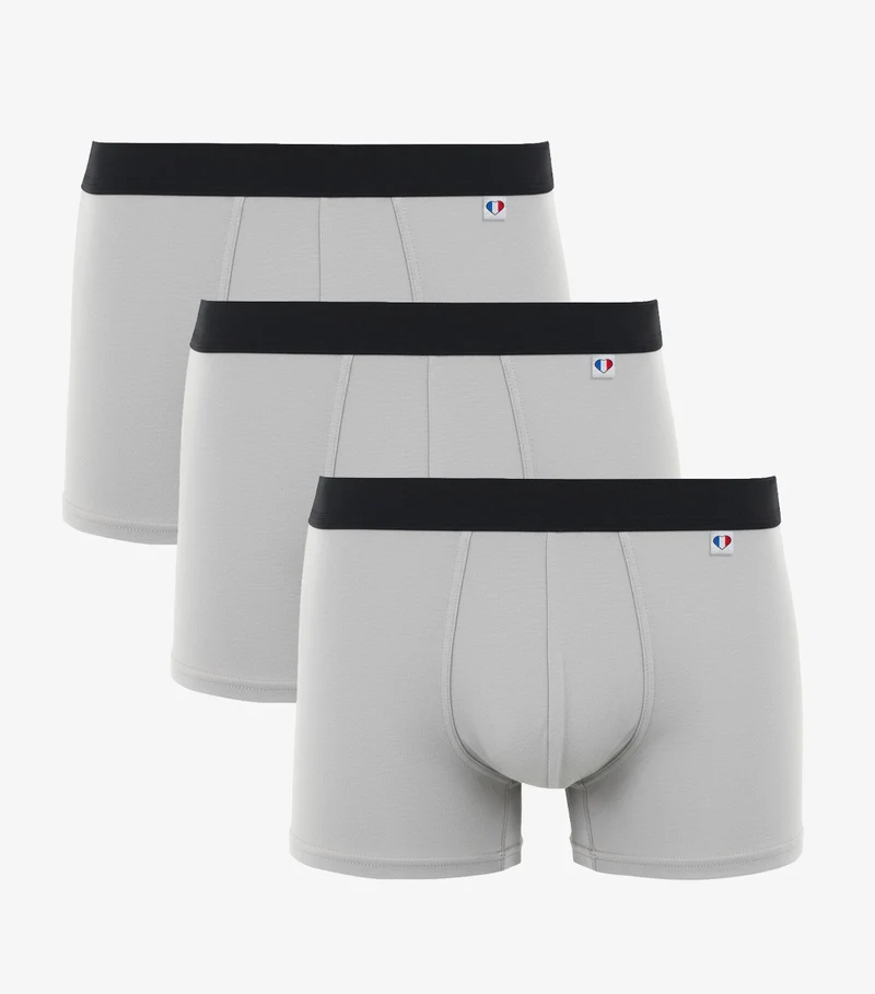 Boxer Homme Gris x3 - Pack Intemporel