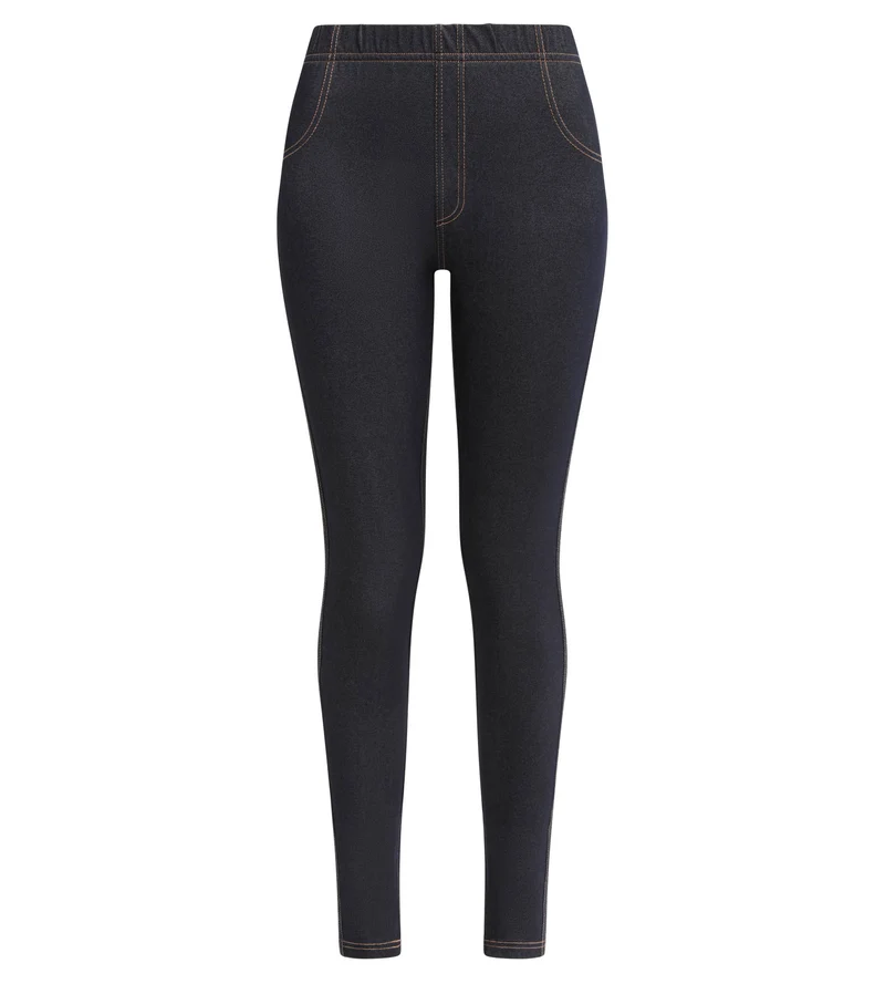 Legging femme effet jean Bleu Marine avec poches Dim Relax & Go