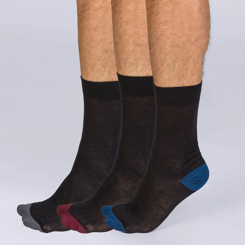 Lot de 3 mi-chaussettes Mix and Match Homme Coton Style