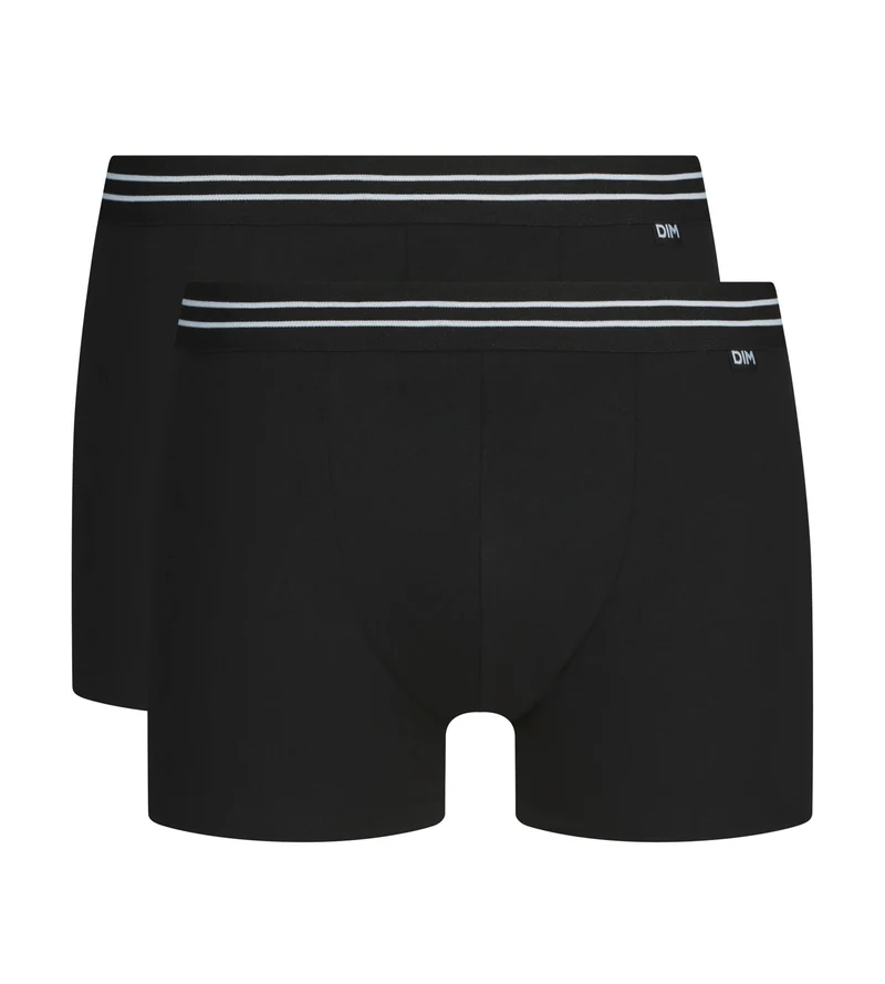 Lot de 2 boxers homme en coton stretch Noir EcoDim