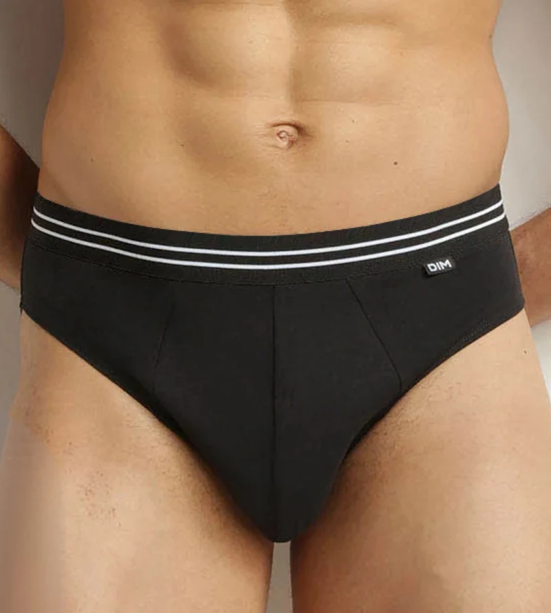 Lot de 4 slips homme en coton stretch Noir EcoDim