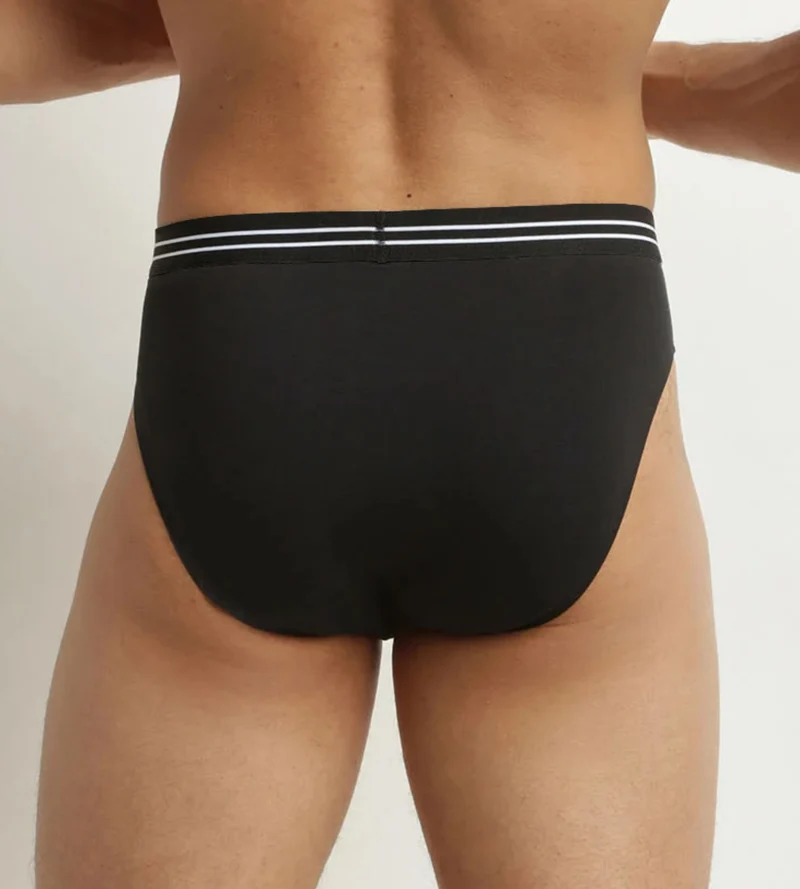 Lot de 4 slips homme en coton stretch Noir EcoDim