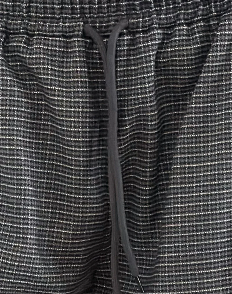 Sasari - Pantalon oversize à carreaux - Marine