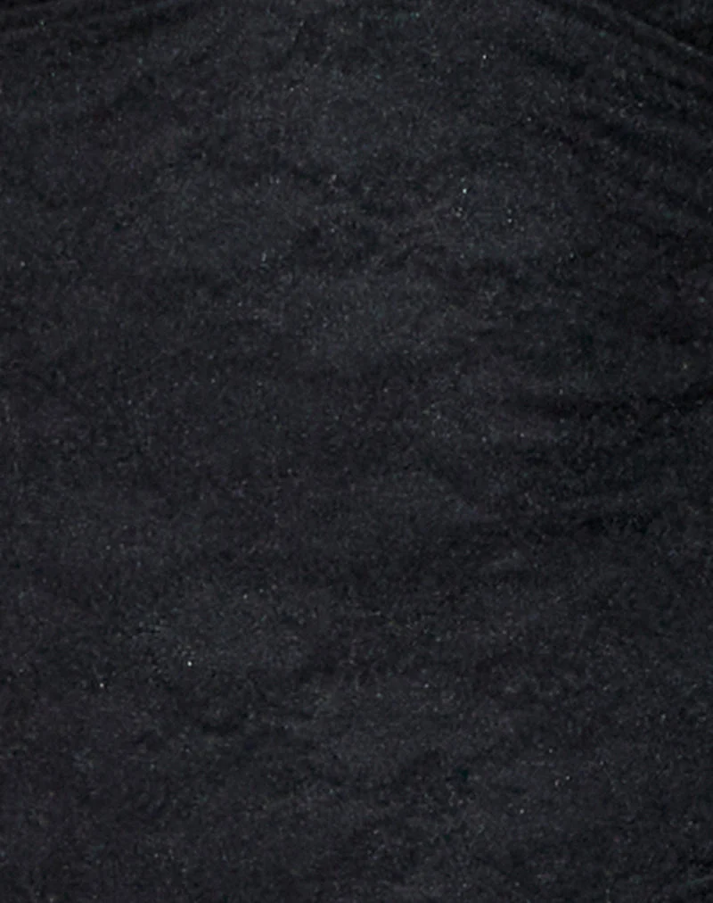 Matua Halterneck Top in Clover Lace Black (Top dos nu en dentelle de trèfle)