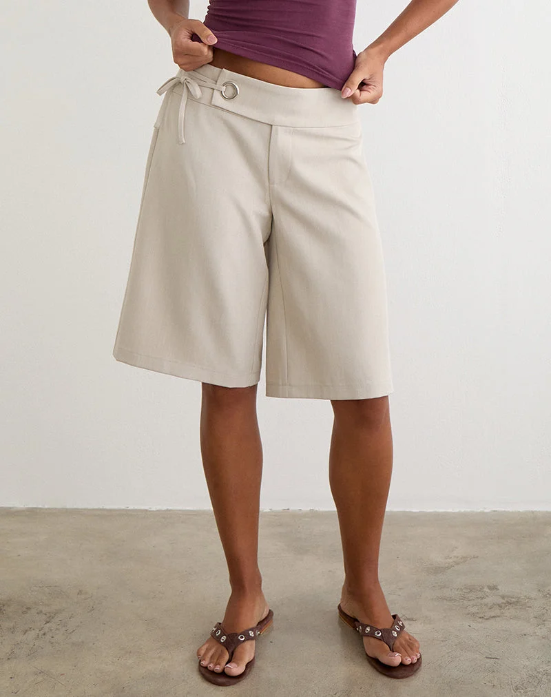 Short Tora Longline avec cordon de serrage, couleur Tailoring Stone