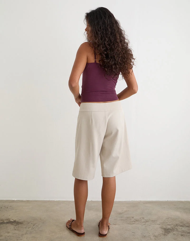 Short Tora Longline avec cordon de serrage, couleur Tailoring Stone