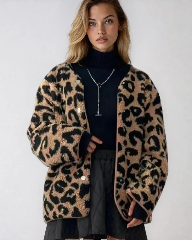 Veste En Sherpa Léopard - Teresa