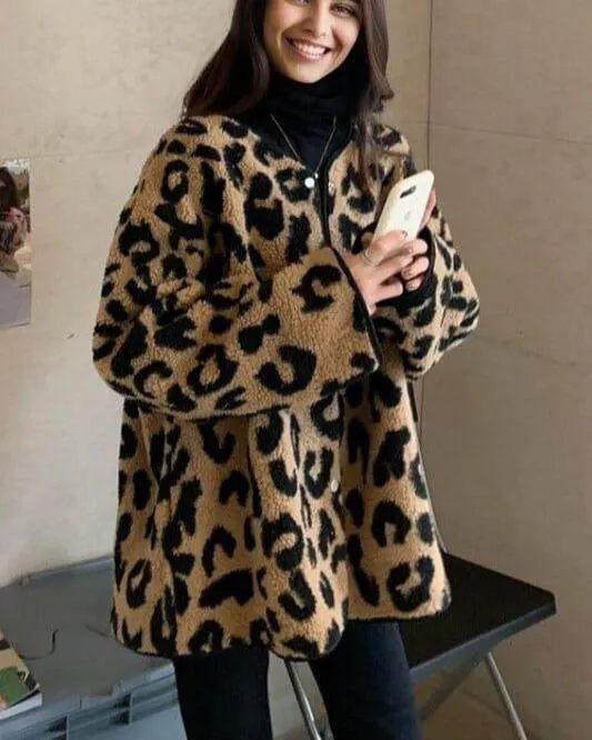 Veste En Sherpa Léopard - Teresa