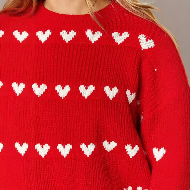 Pull Cœur Rouge - Nadine