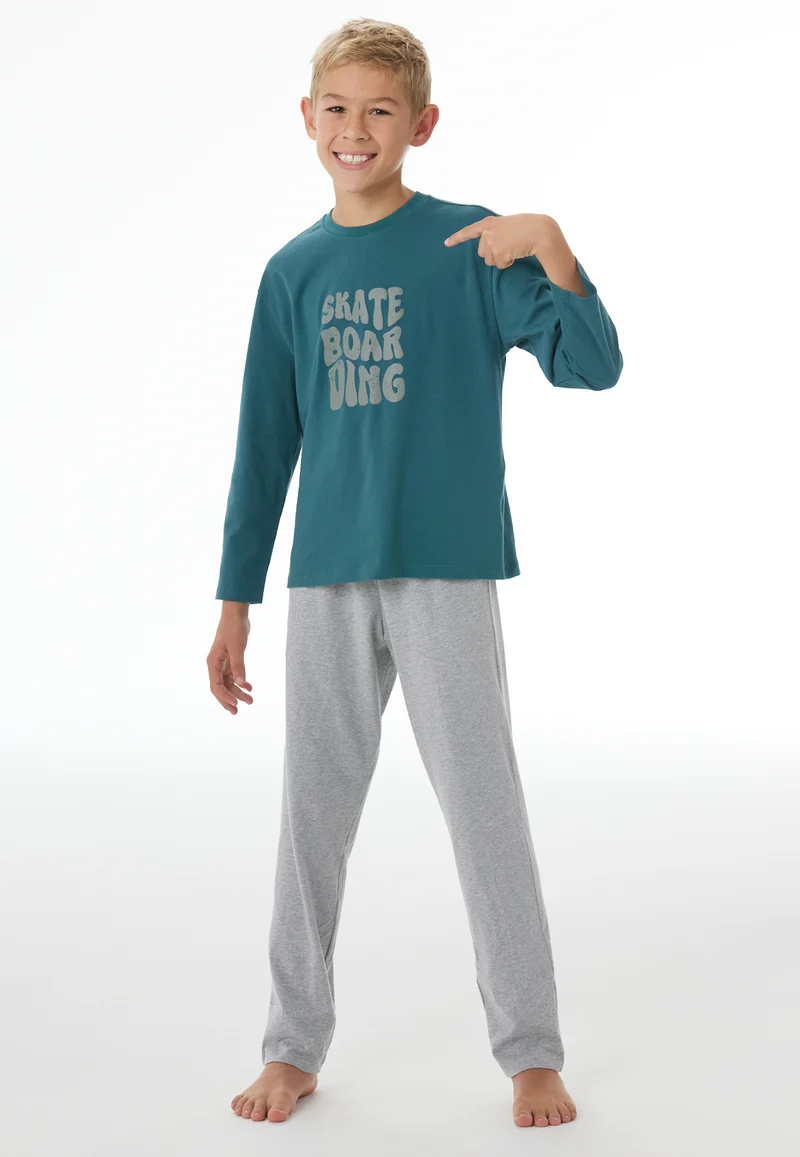 Schlafanzug Petrol/Grau - Nightwear