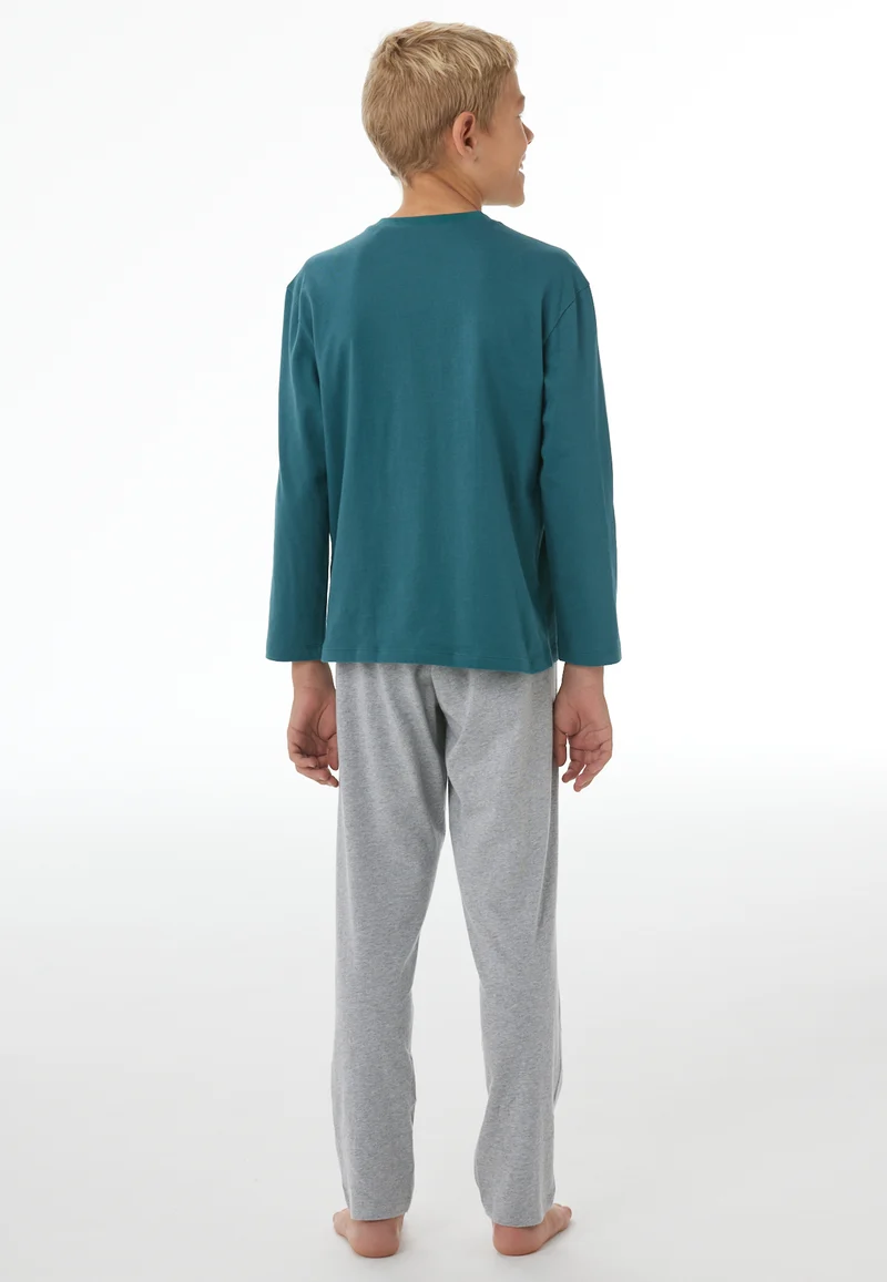 Schlafanzug Petrol/Grau - Nightwear
