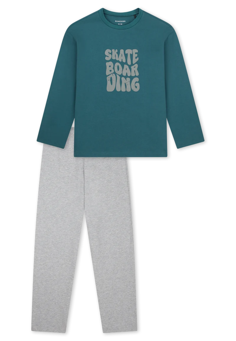 Schlafanzug Petrol/Grau - Nightwear