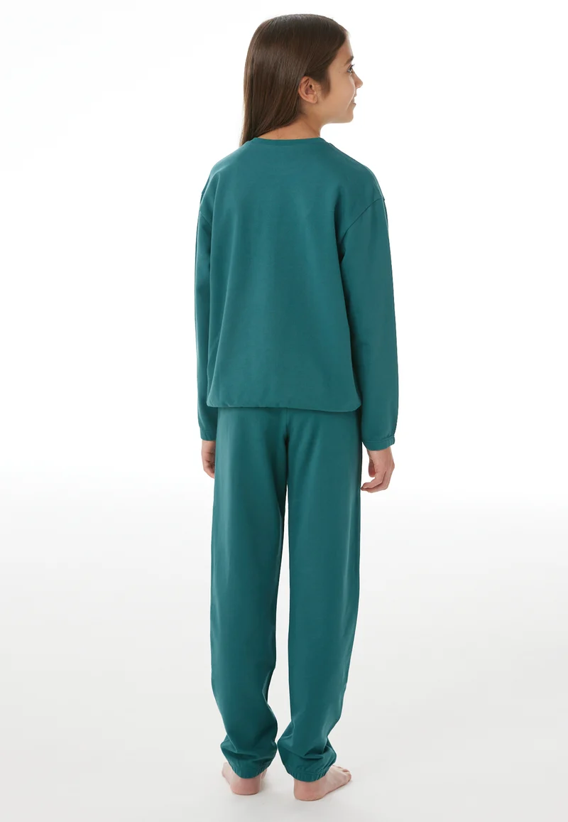 Schlafanzug mit Bündchen Petrol - Nightwear