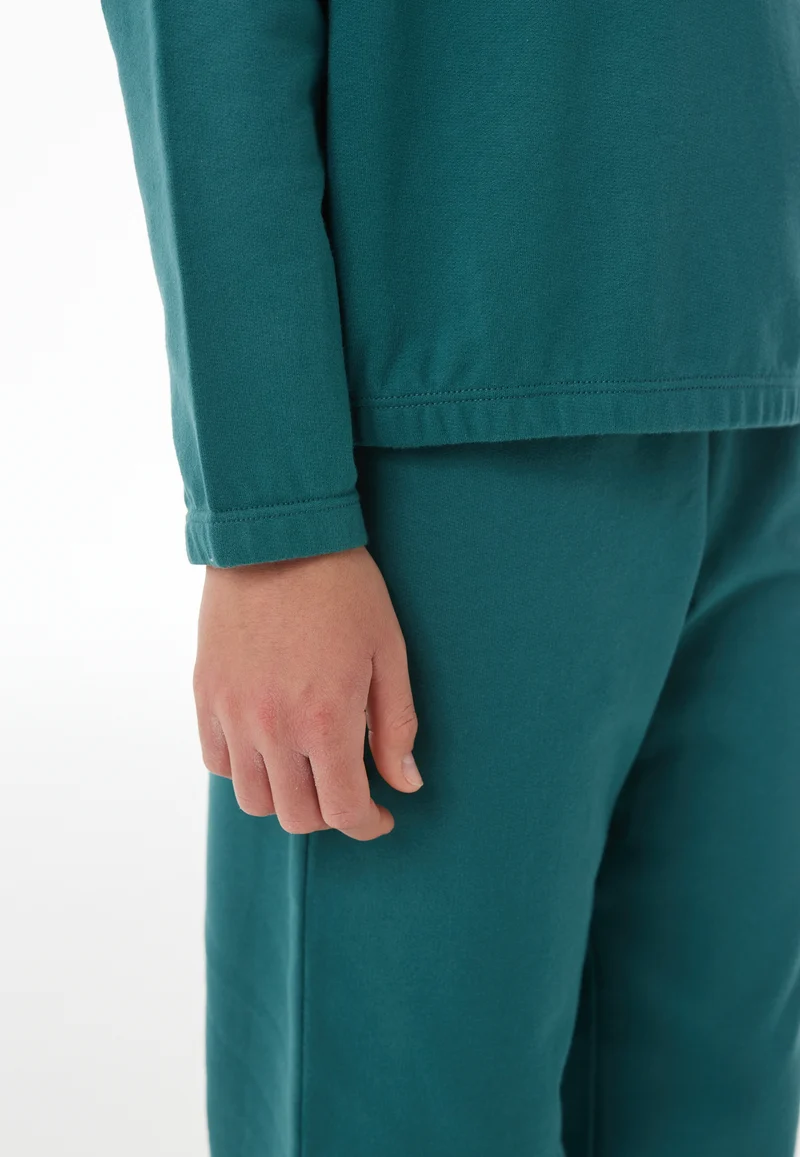 Schlafanzug mit Bündchen Petrol - Nightwear