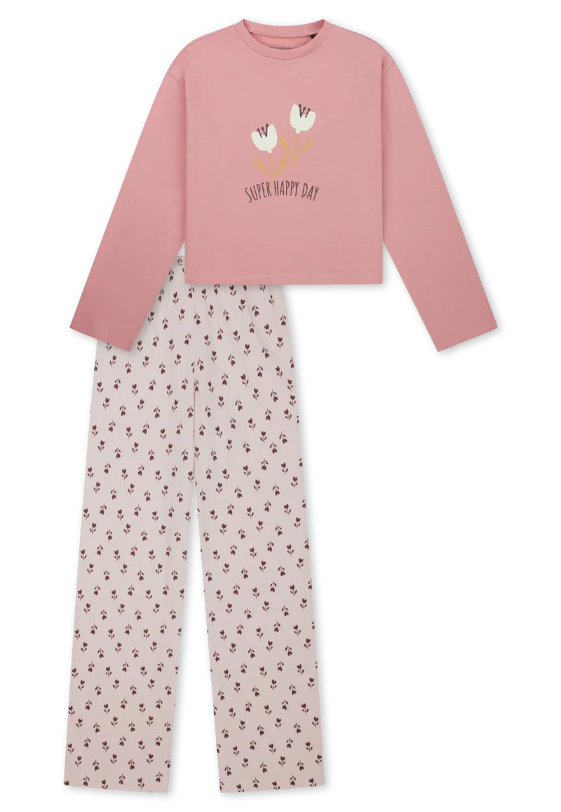 Schlafanzug Rosa gemustert - Nightwear