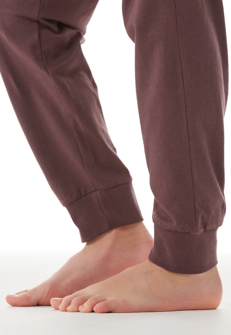 Schlafanzug mit Bündchen Blau/Bordeaux - Nightwear