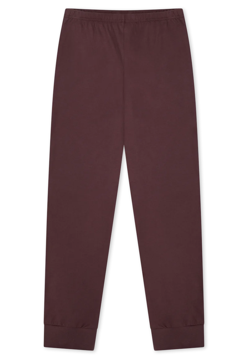 Schlafanzug mit Bündchen Blau/Bordeaux - Nightwear